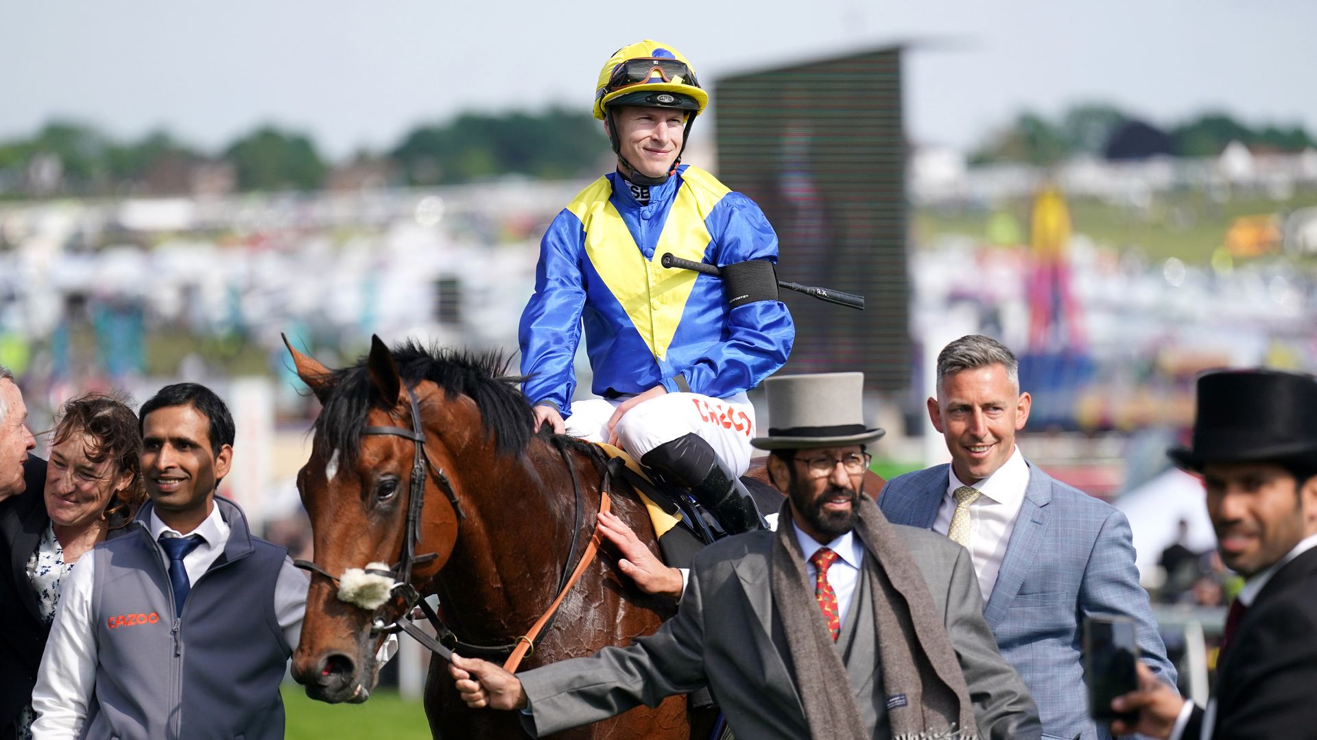 Desert Crown storms to Derby victory at Epsom for Stoute