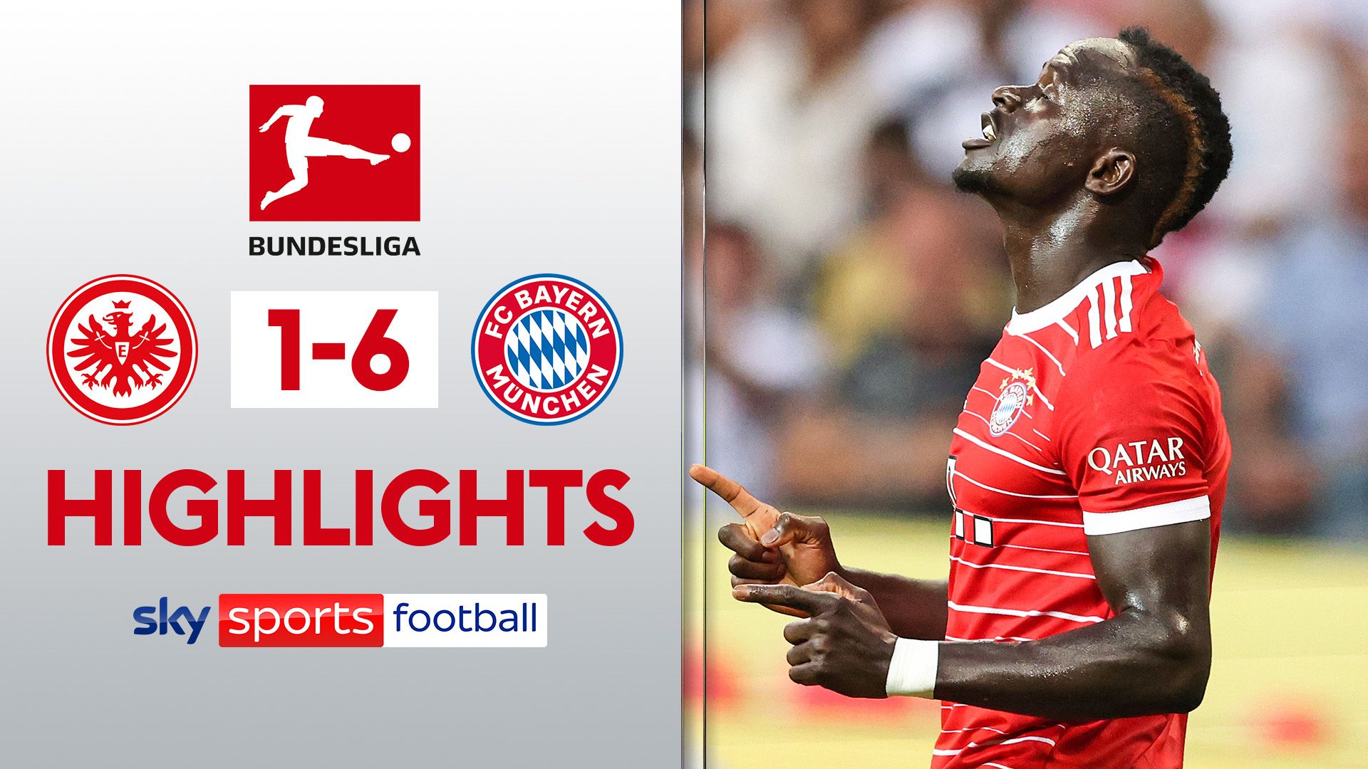 Mane scores as Bayern put six past Frankfurt in season opener
