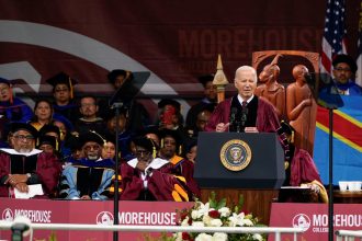 biden-confronts-2024-weak-spots-with-young,-black-voters-at-morehouse-commencement